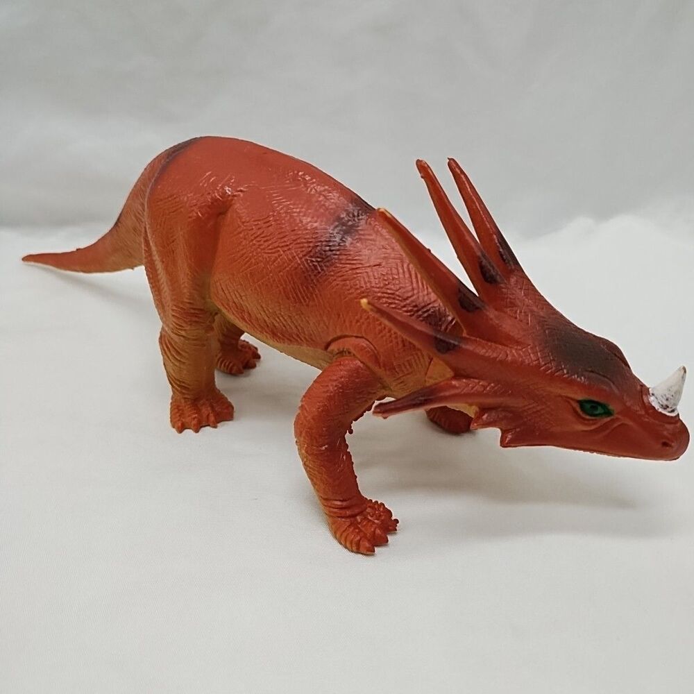 Vintage 1985 Imperial Styracosaurus Dinosaur Toy 10.5"